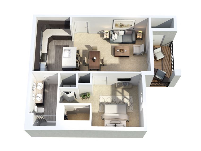 Mustang One-Bedroom Apartment | Apartments For Rent Fort Collins